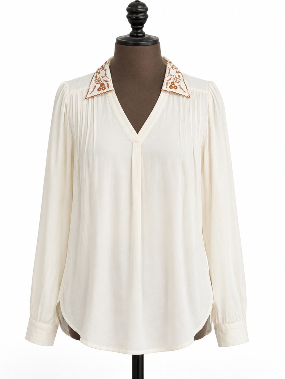 Indi & Cold NWT Embroidered Sheer Blouse M Boho $119